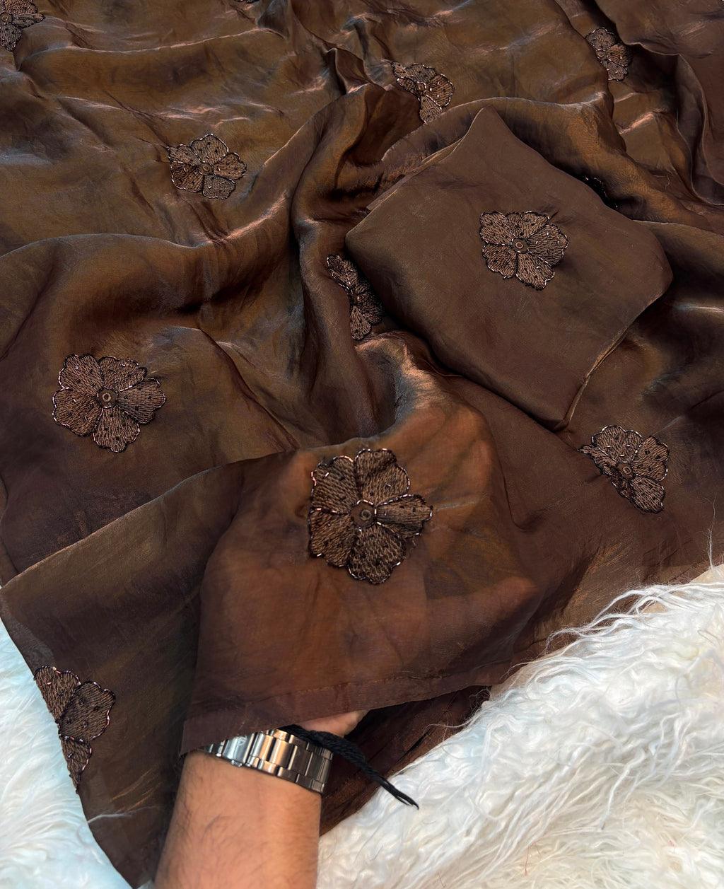 RCS-201 Brown Unstitched blouse