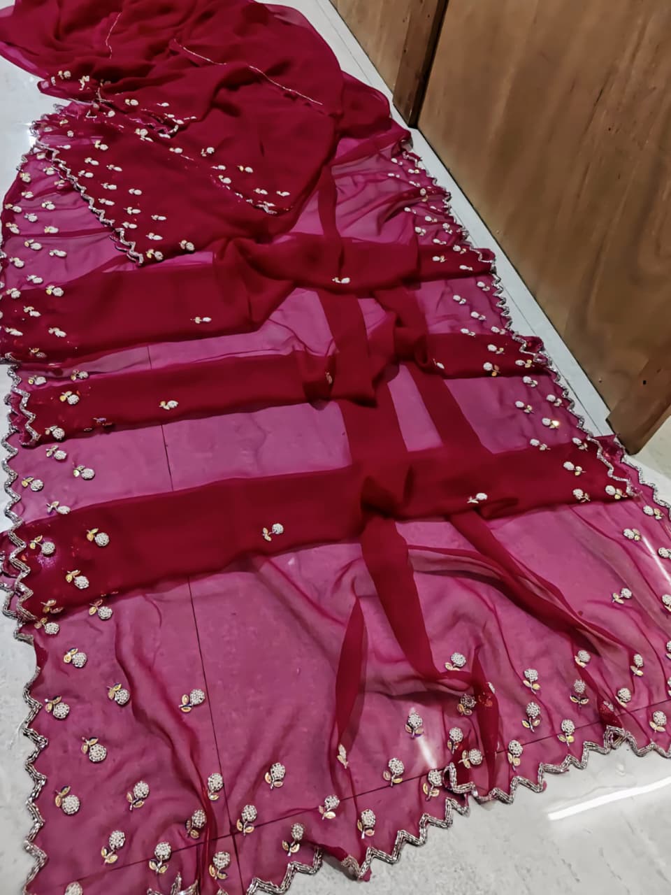 RCD-230 Megenda pink Unstitched blouse