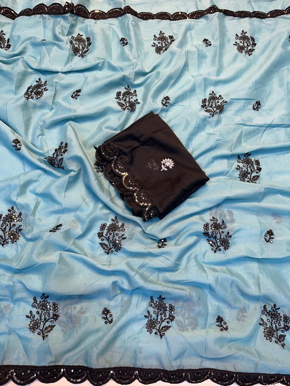 RCS-153 Sky blue Unstitched blouse