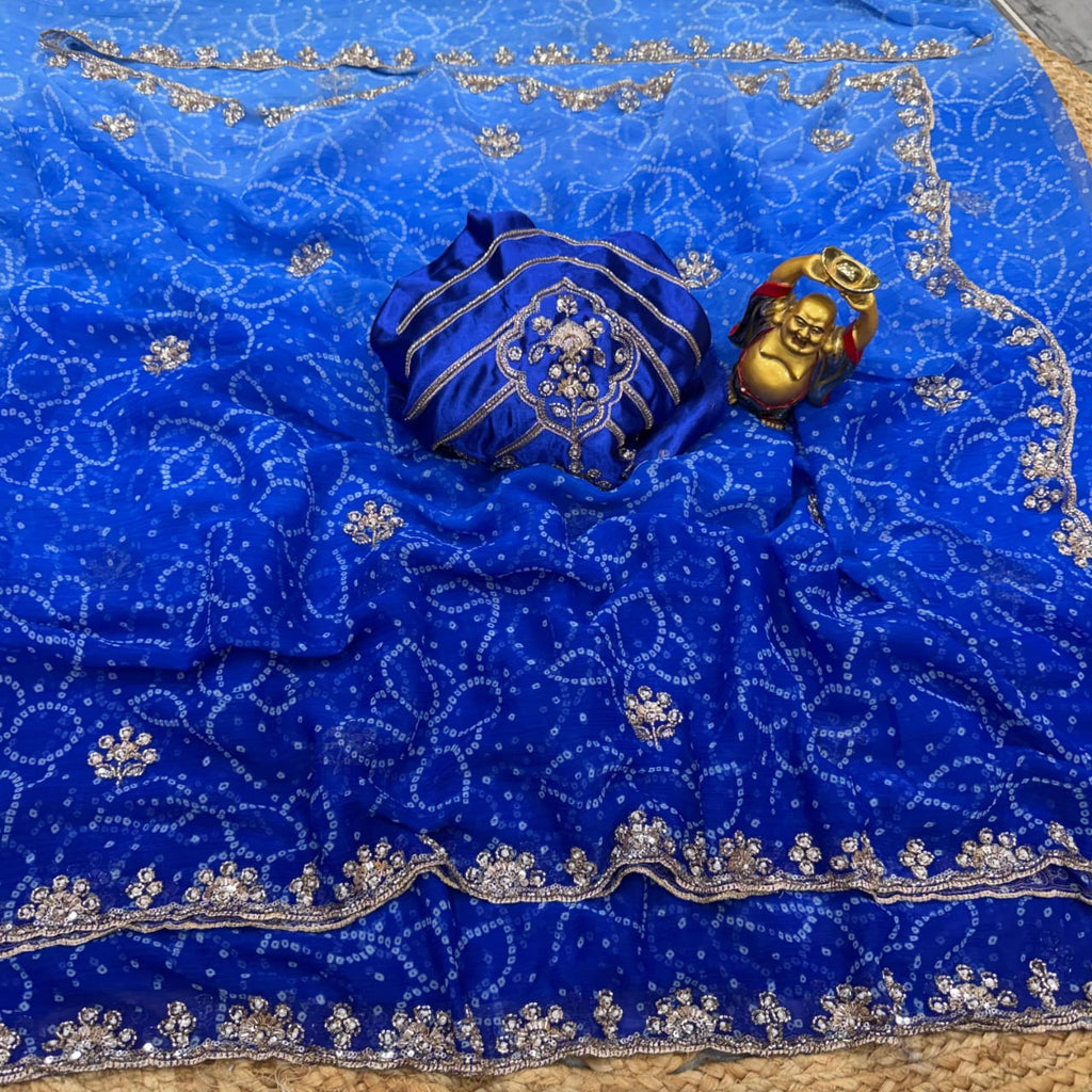 RCS -198 Blue Unstitched blouse