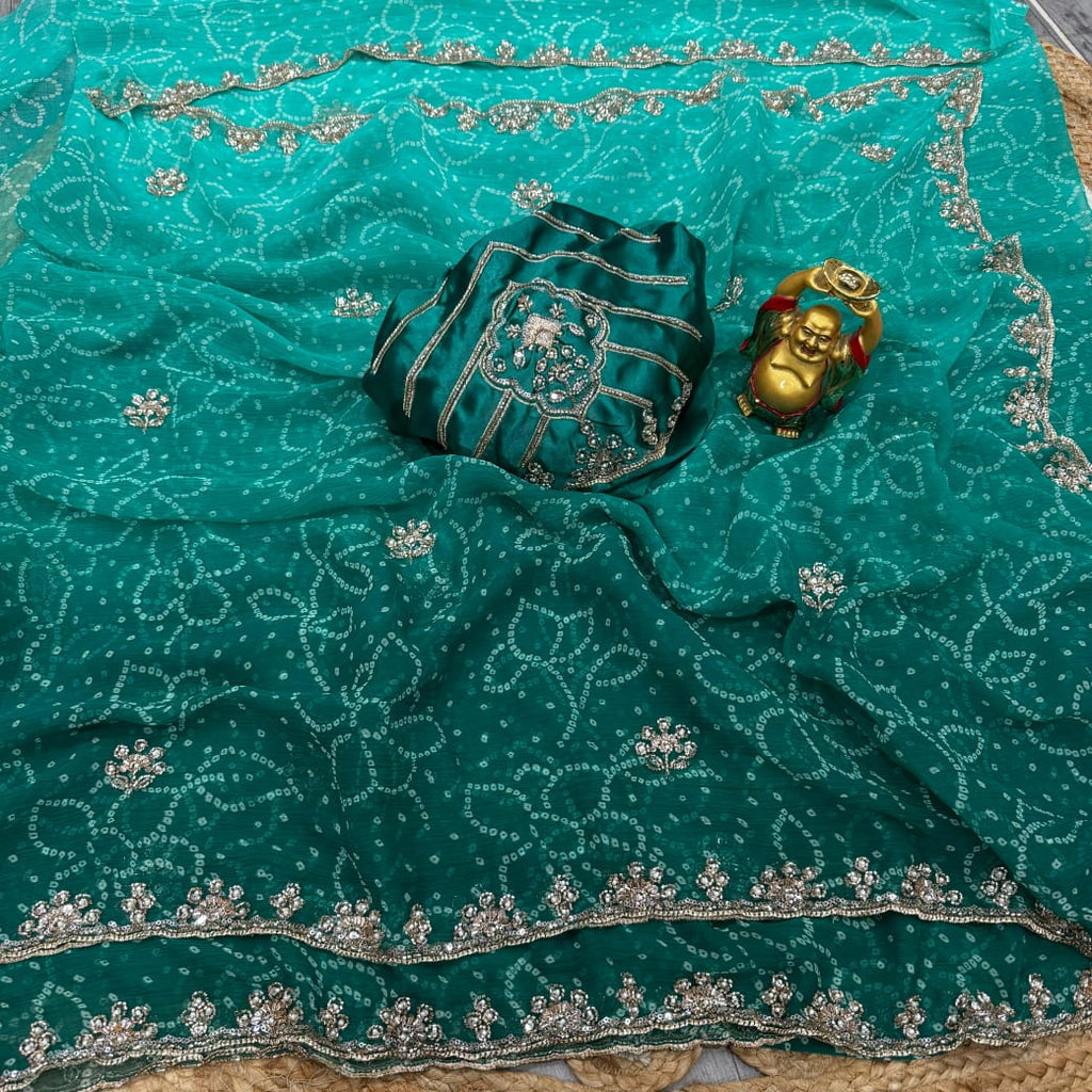 RCS -198 See green Unstitched blouse