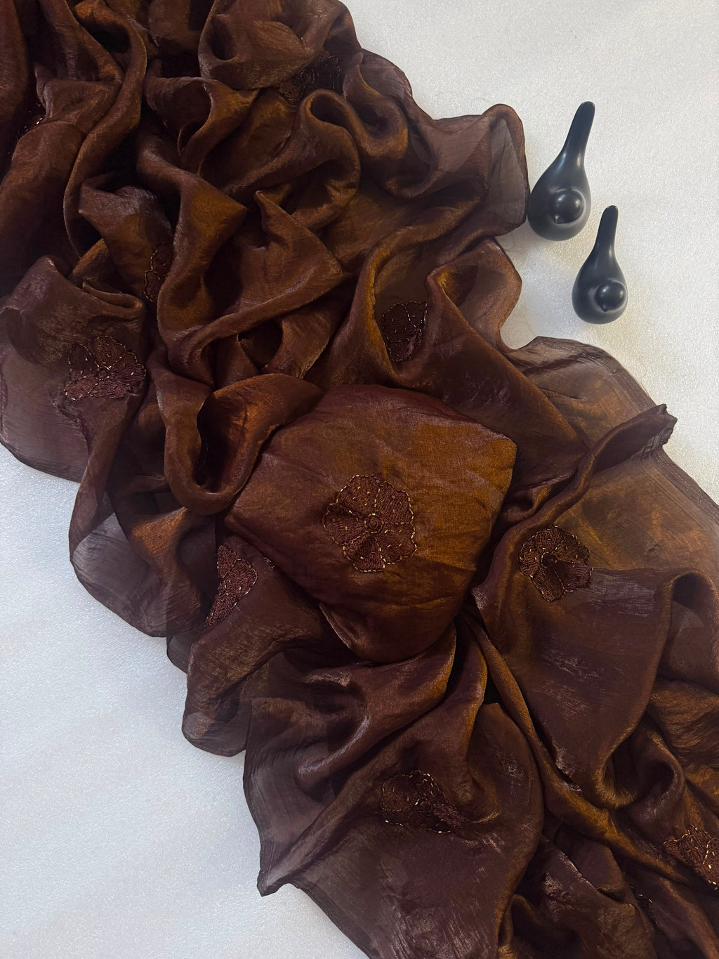 RCS-201 Brown Unstitched blouse