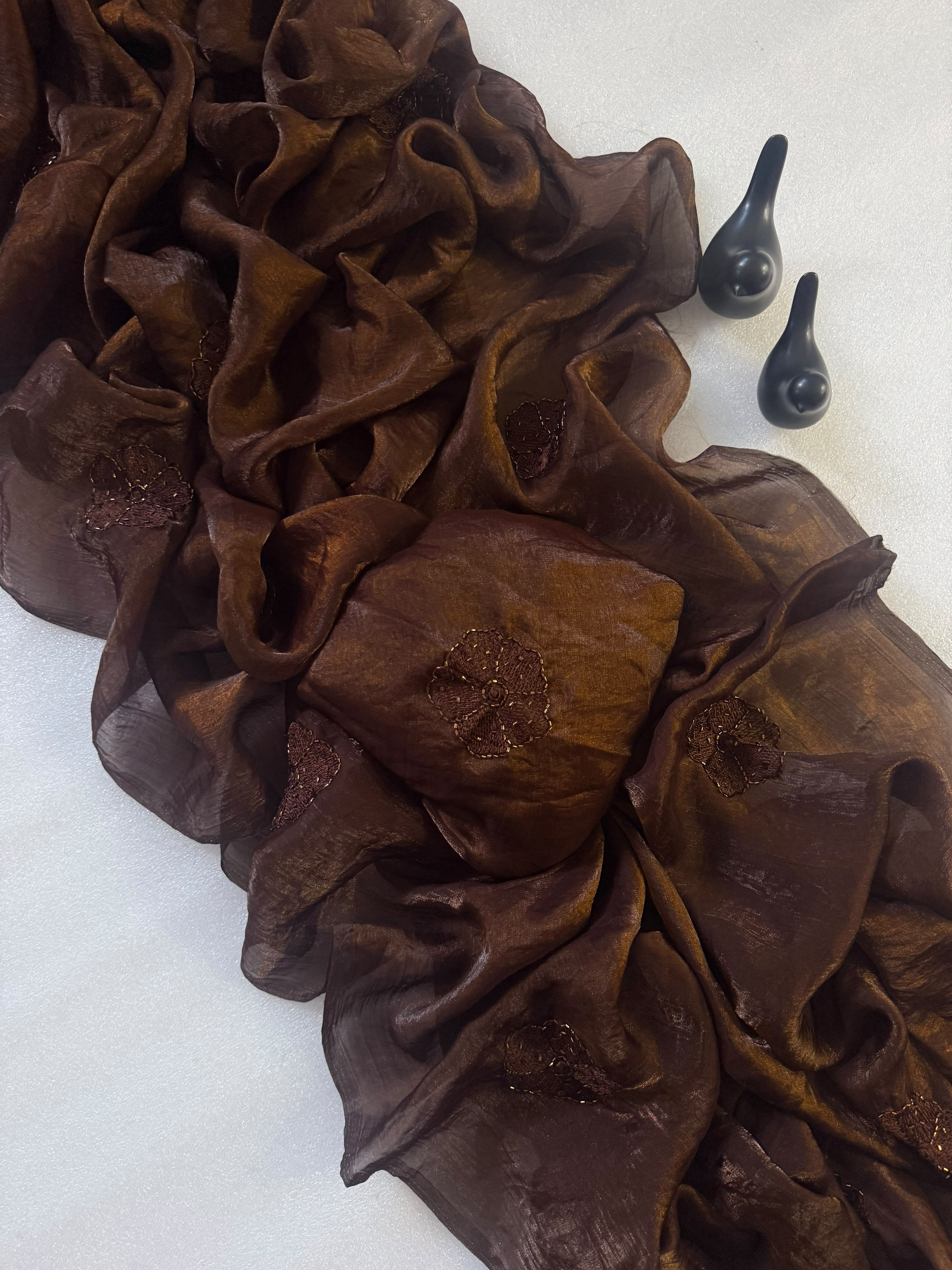 RCS-201 Brown Unstitched blouse