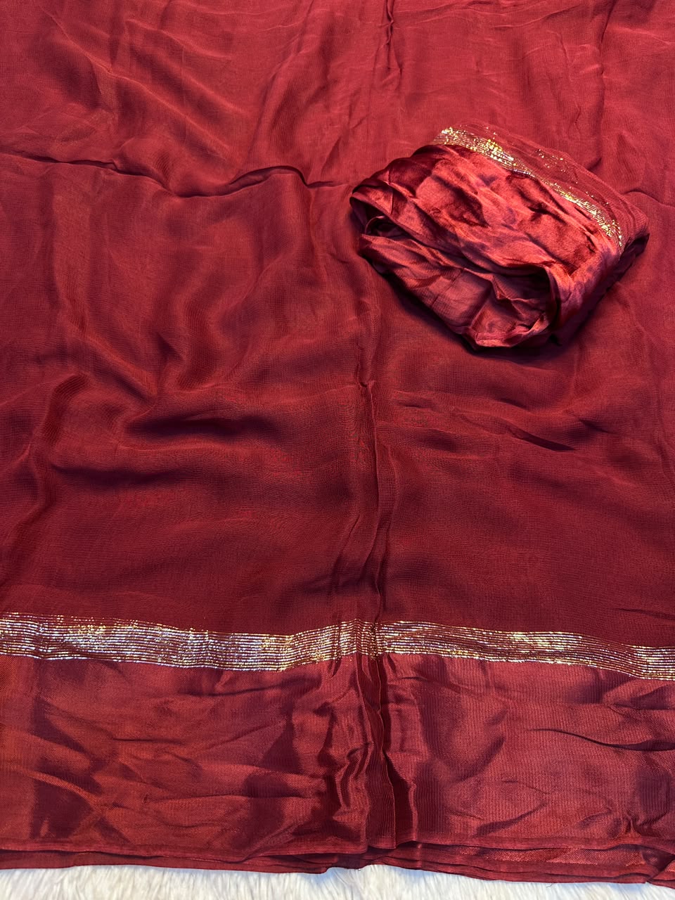 RCS -159 Merroon Unstitched blouse