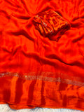 RCS -159 Orange Unstitched blouse