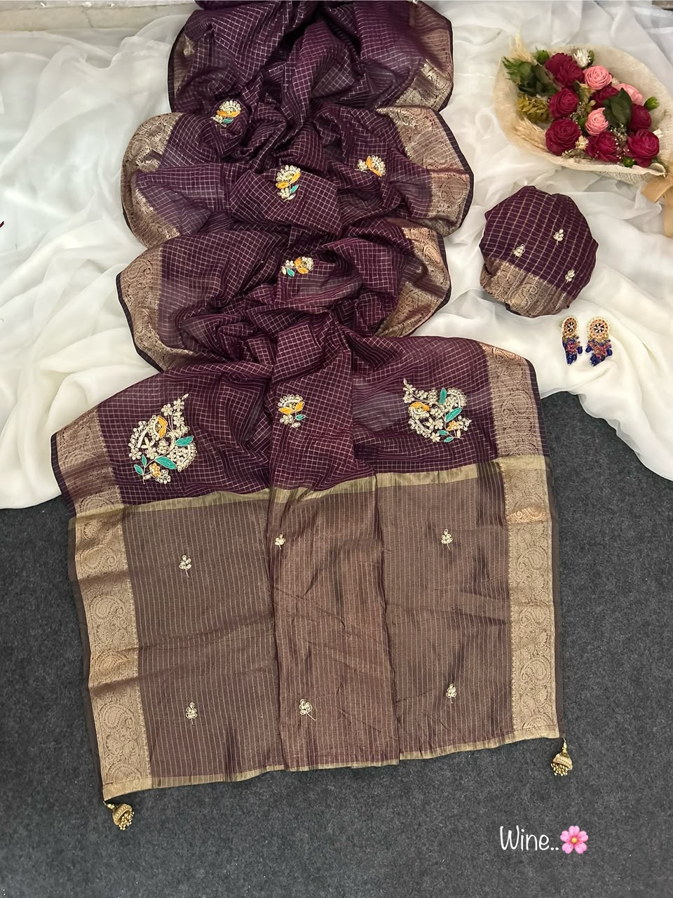 RCS-213 Brown Unstitched blouse