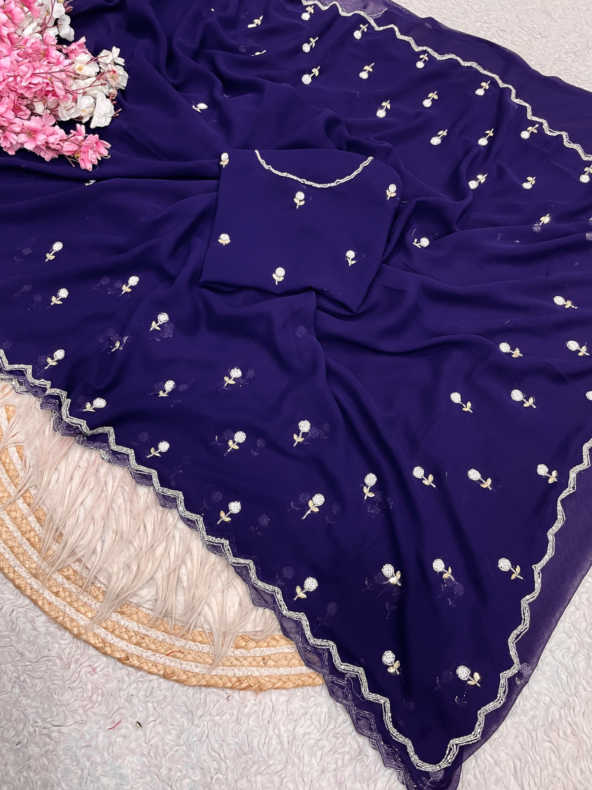 RCS -225 Blue Unstitched blouse