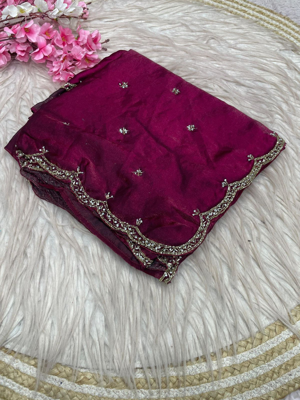 RCS-018 Wine Unstitched blouse