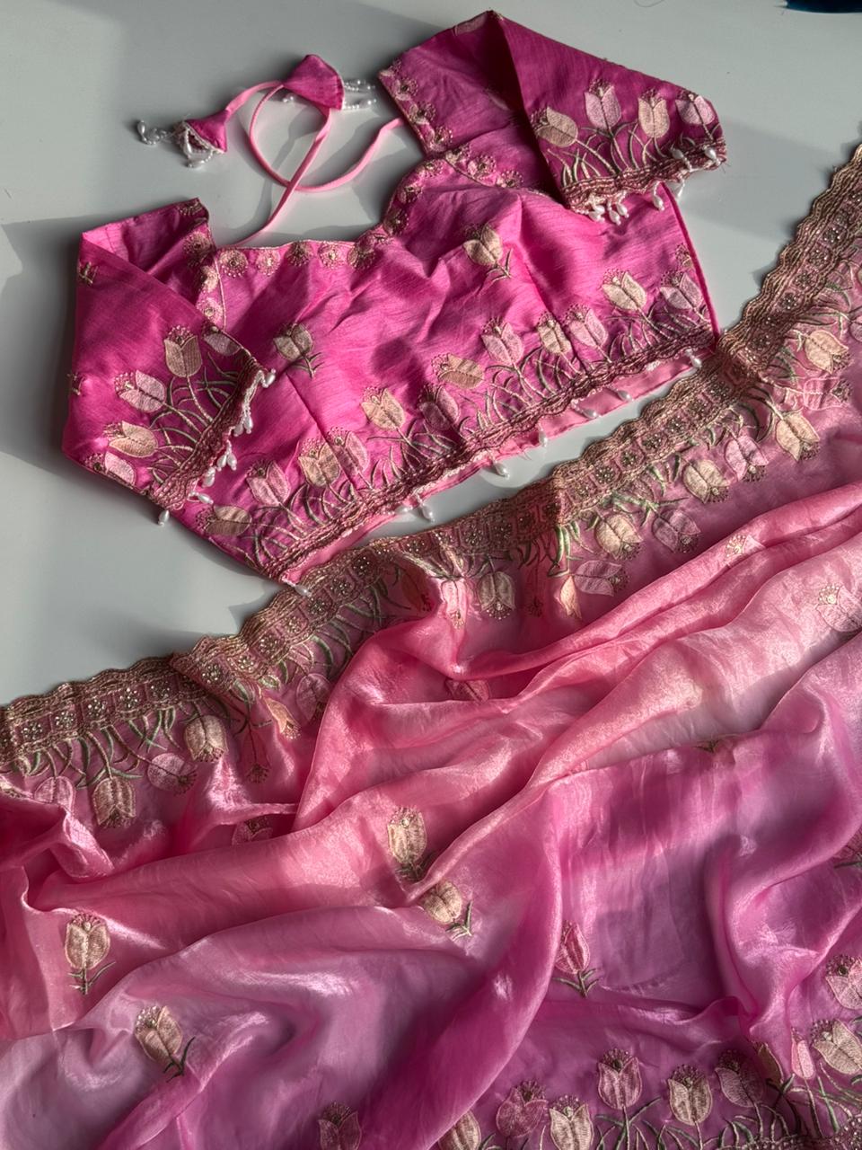 RCS-07 Pink Free size blouse