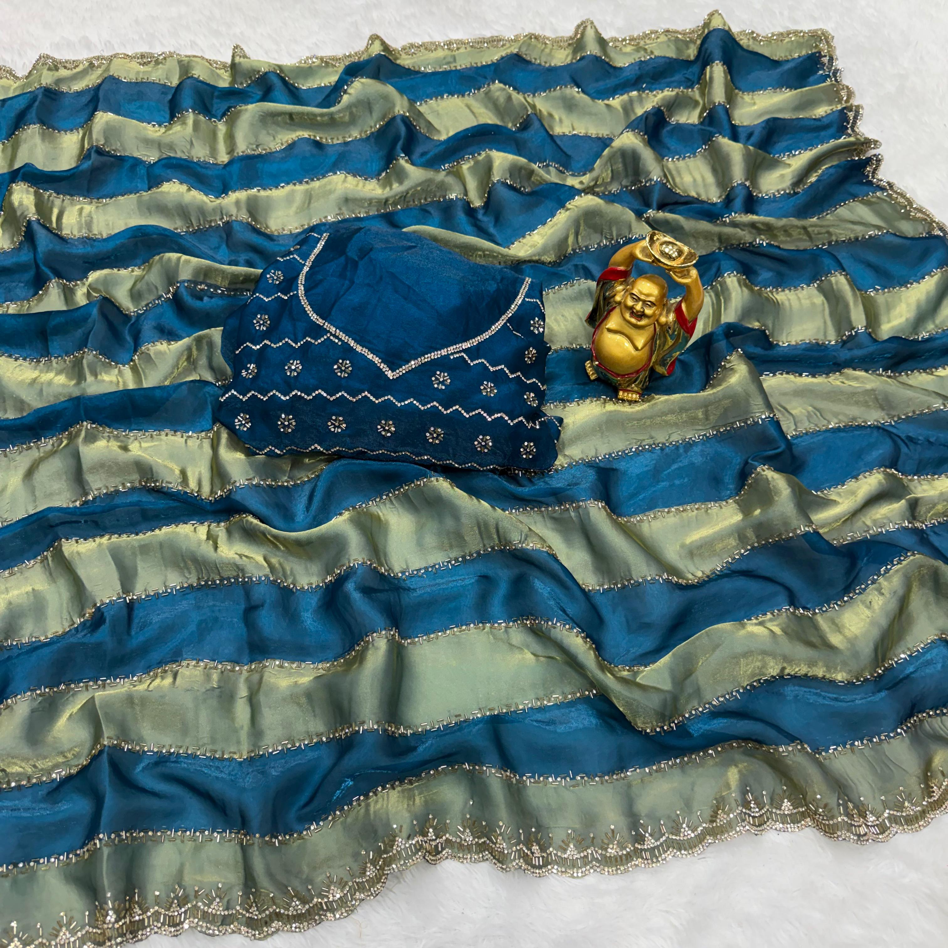 RCS -165 Blue Unstitched blouse