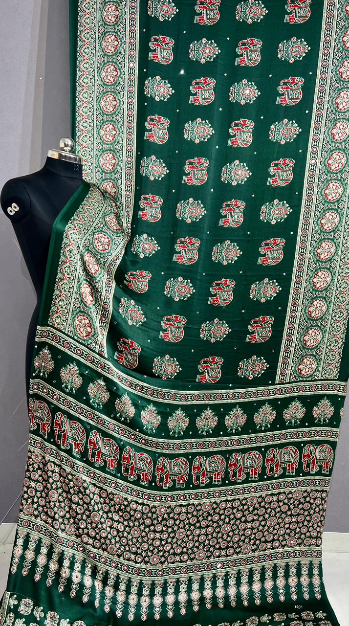 RCS-161 Green Unstitched blouse