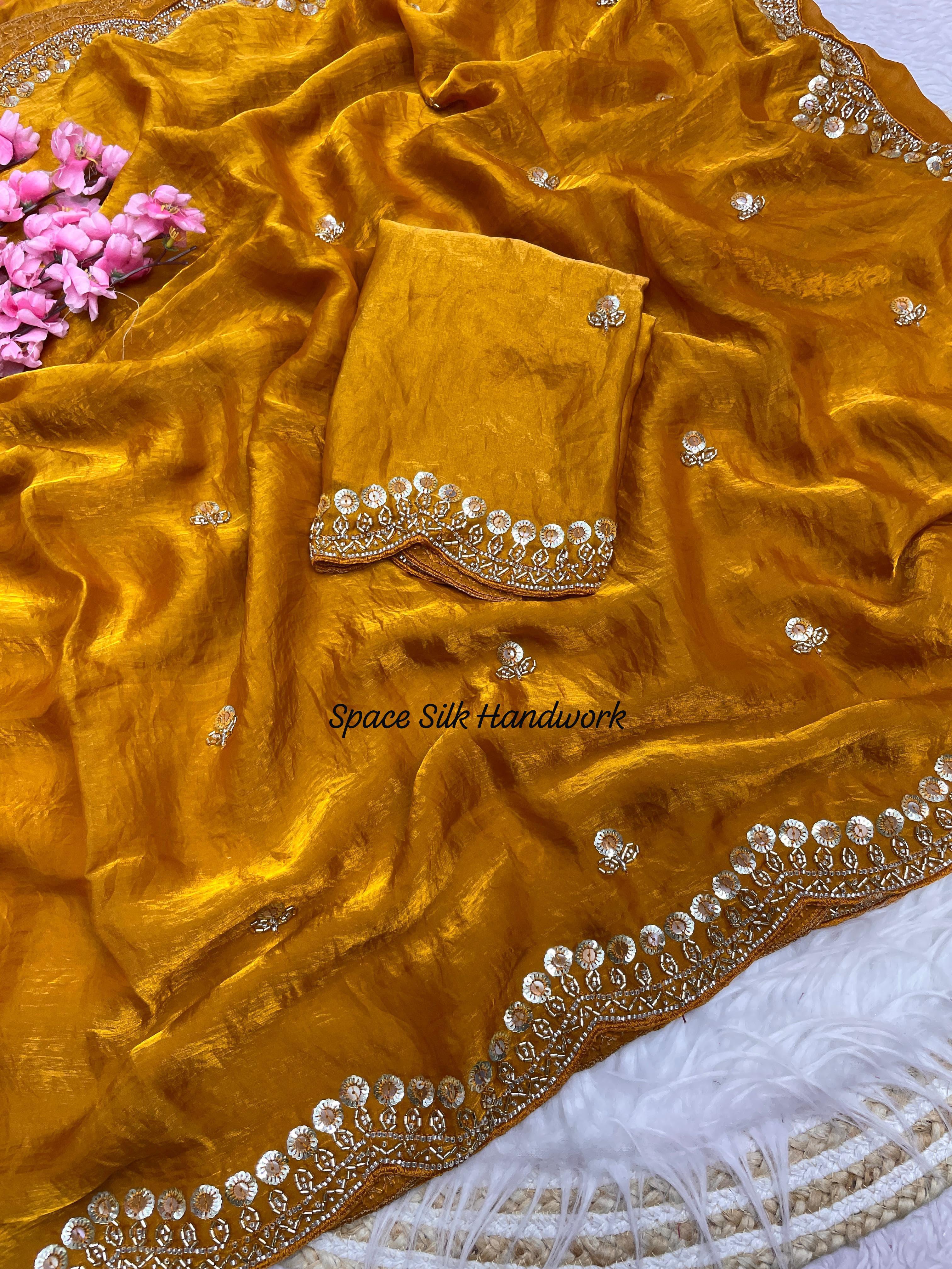 RCS-172 Mustard yellow Unstitched blouse