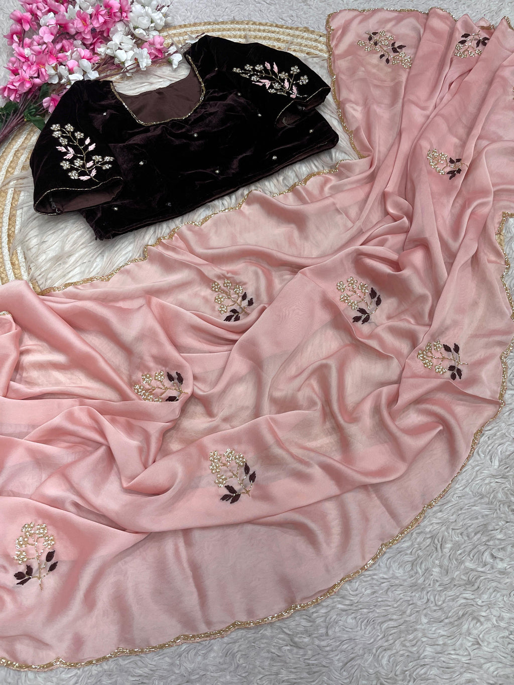 RCS-171 Peach Unstitched blouse