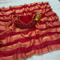 RCS -165 Red Unstitched blouse
