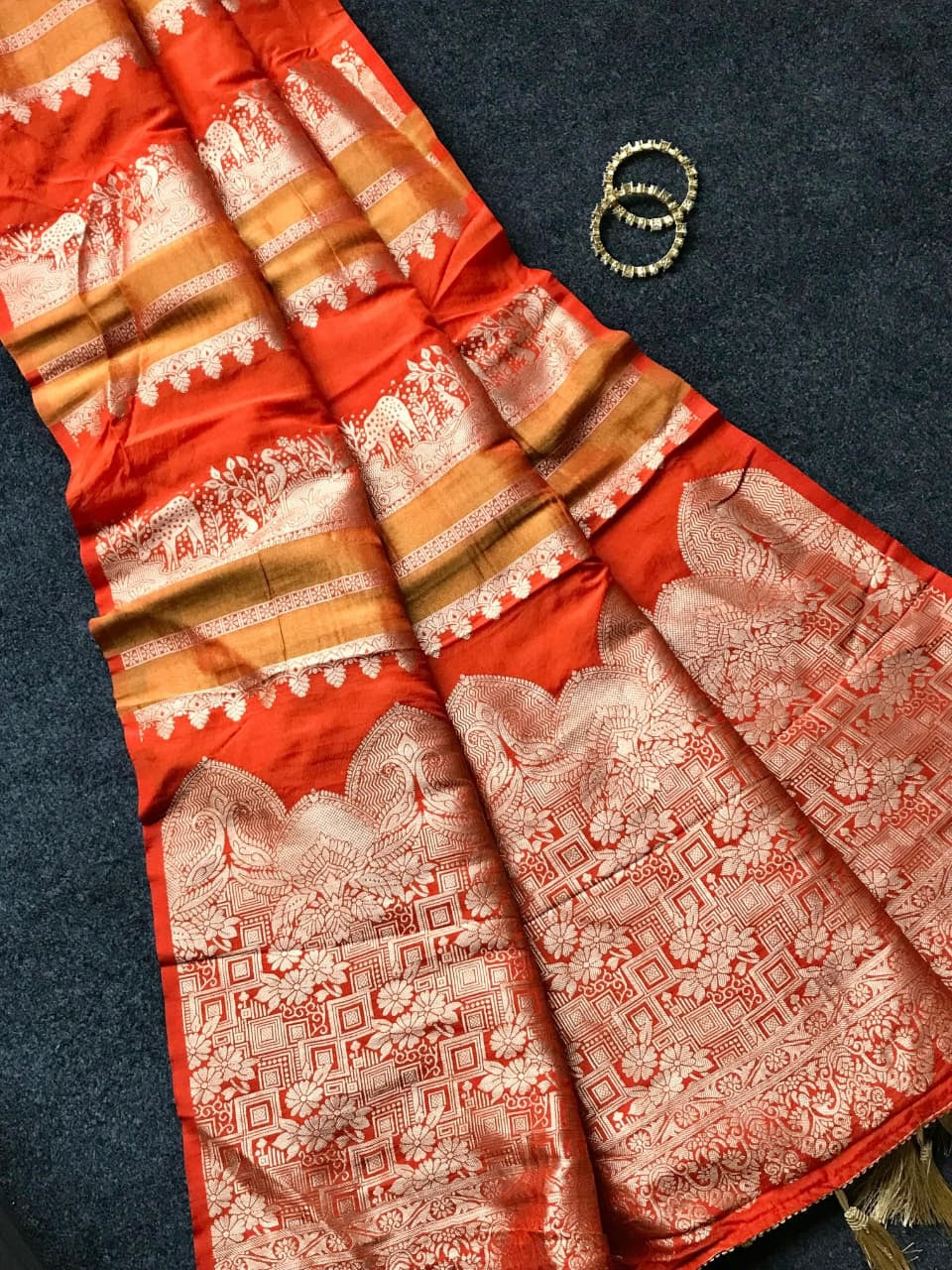 RCS-192 Orange Unstitched blouse