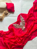 RCS -195 Red Unstitched blouse