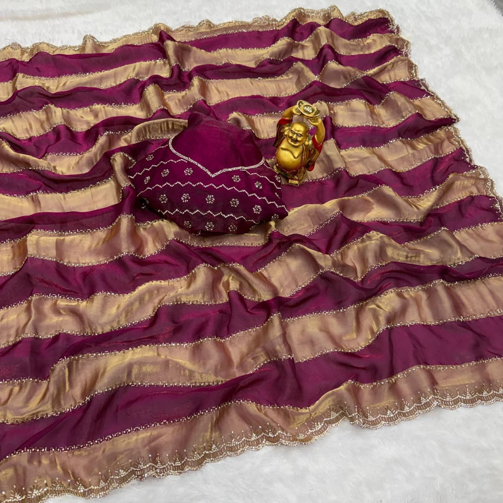 RCS -165 Wine Unstitched blouse