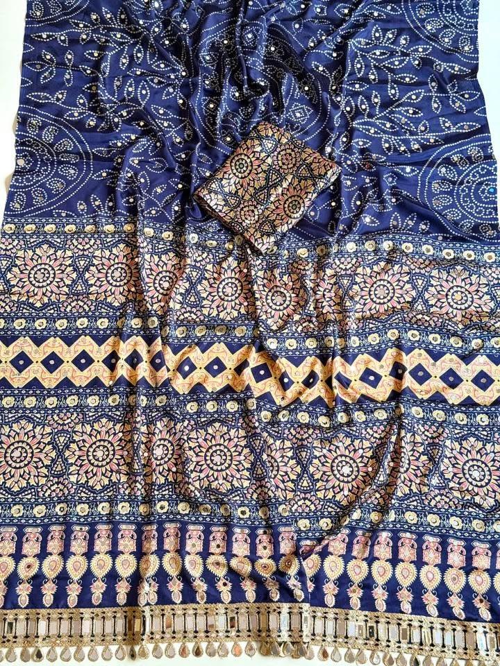 RCS-134 Blue Unstitched blouse