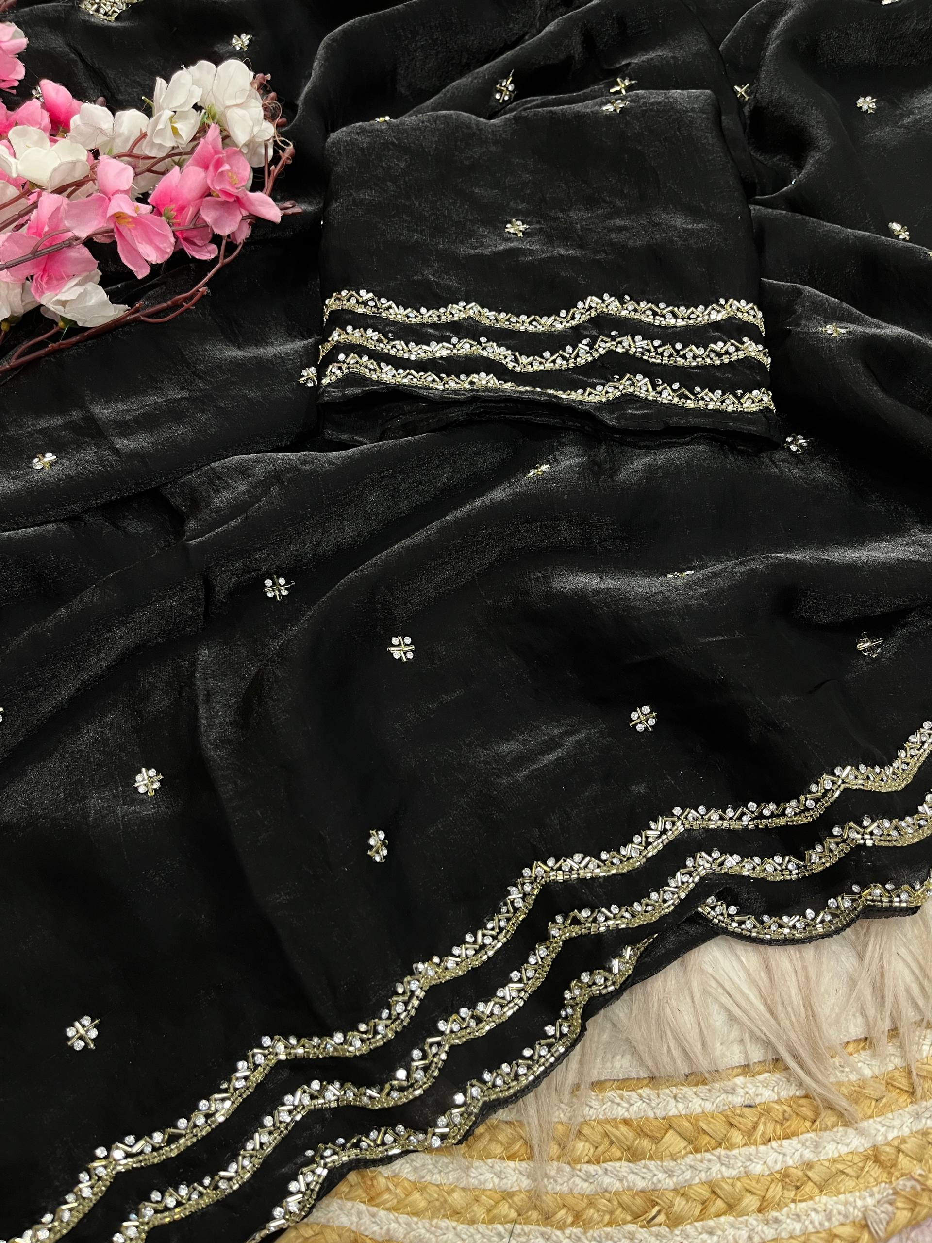 RCS-200 Black Unstitched blouse