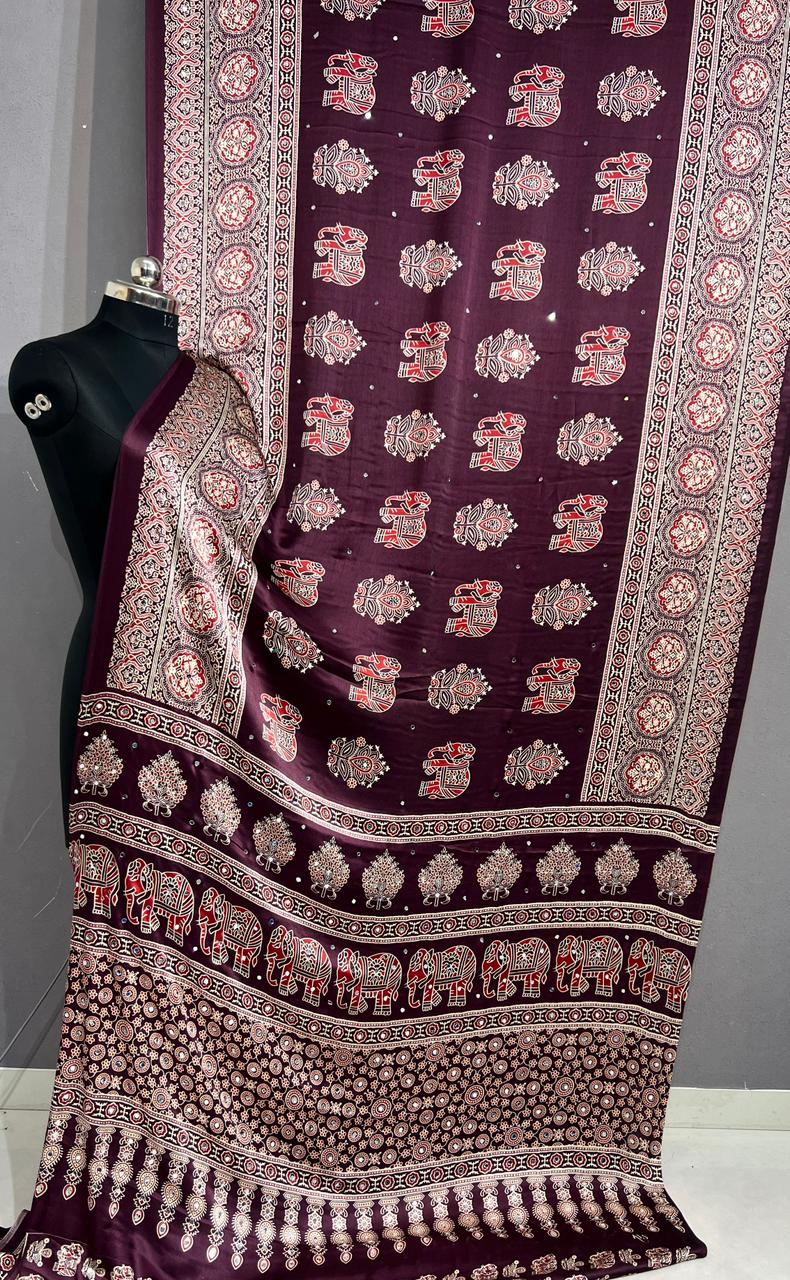 RCS-161 Merroon Unstitched blouse