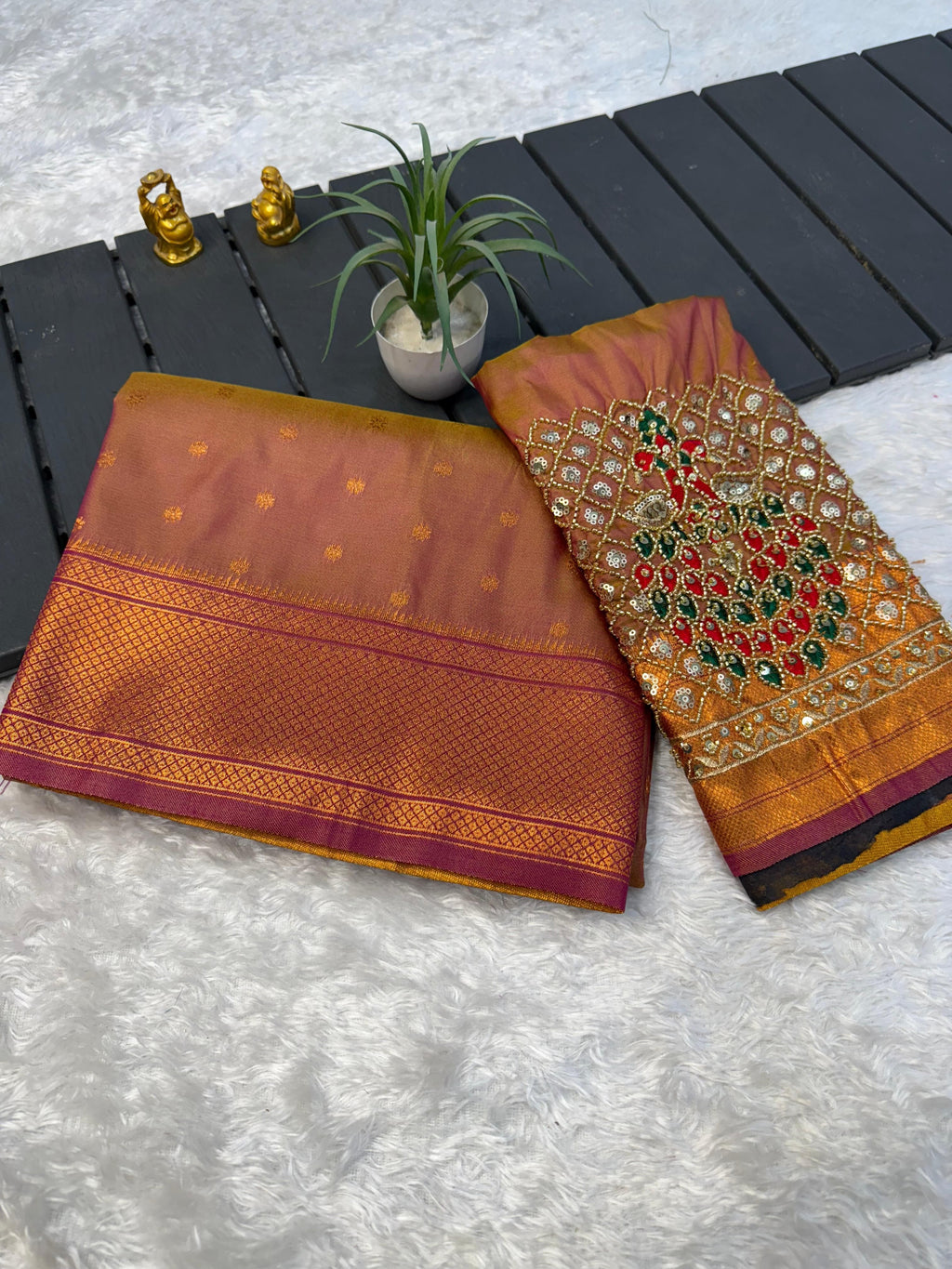 RCS-011 Gold Unstitched blouse