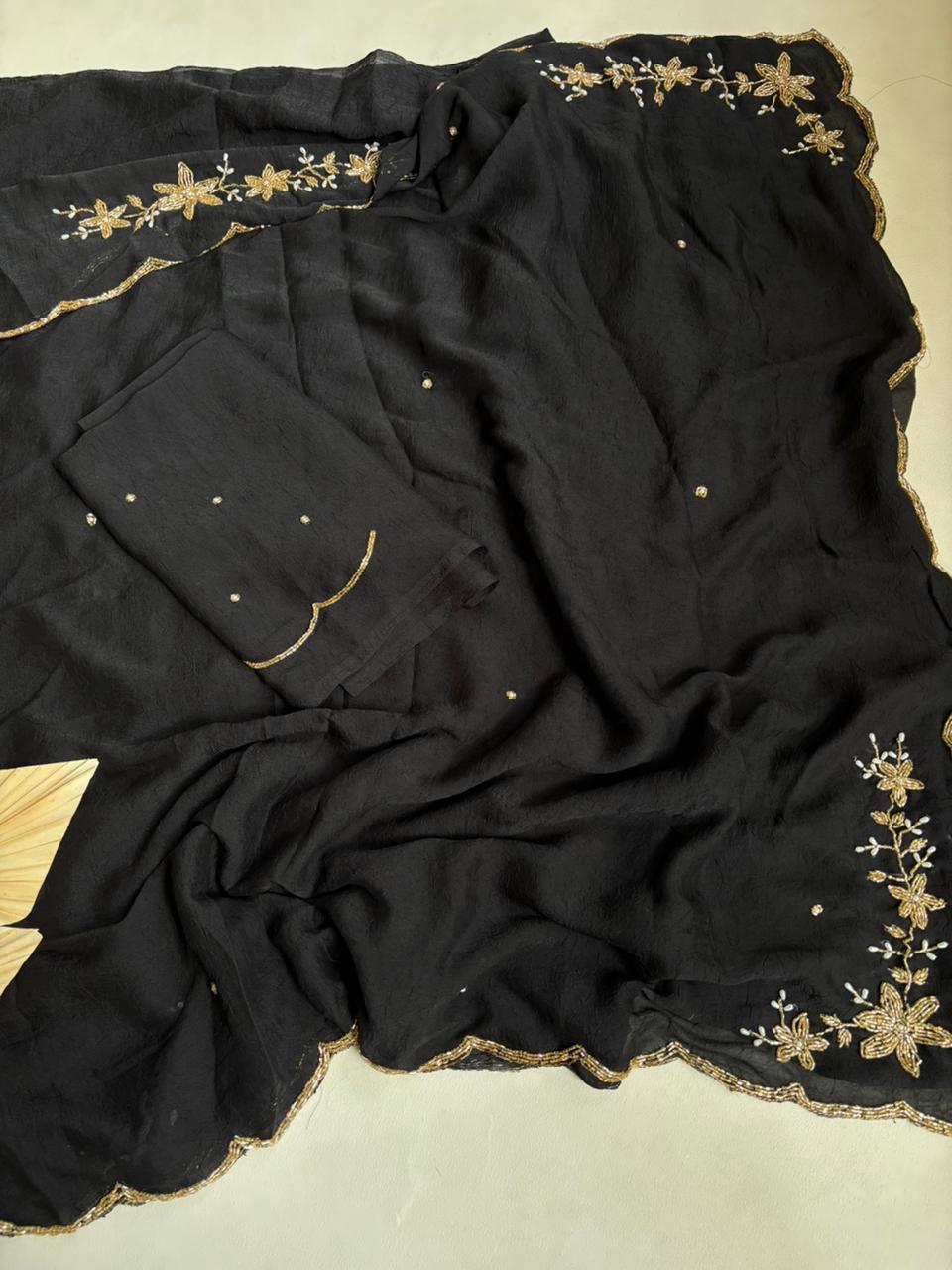 RCS-147 Black Unstitched blouse
