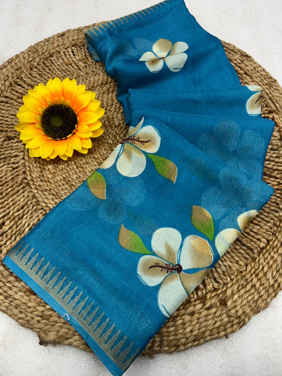 RCS-216 Sky blue Unstitched blouse