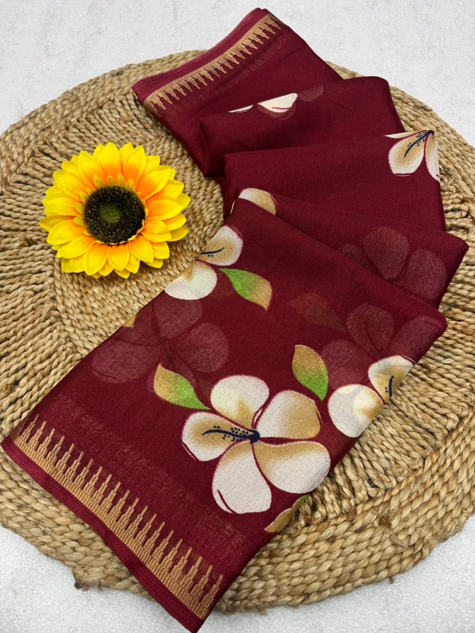 RCS-216 Meroon Unstitched blouse
