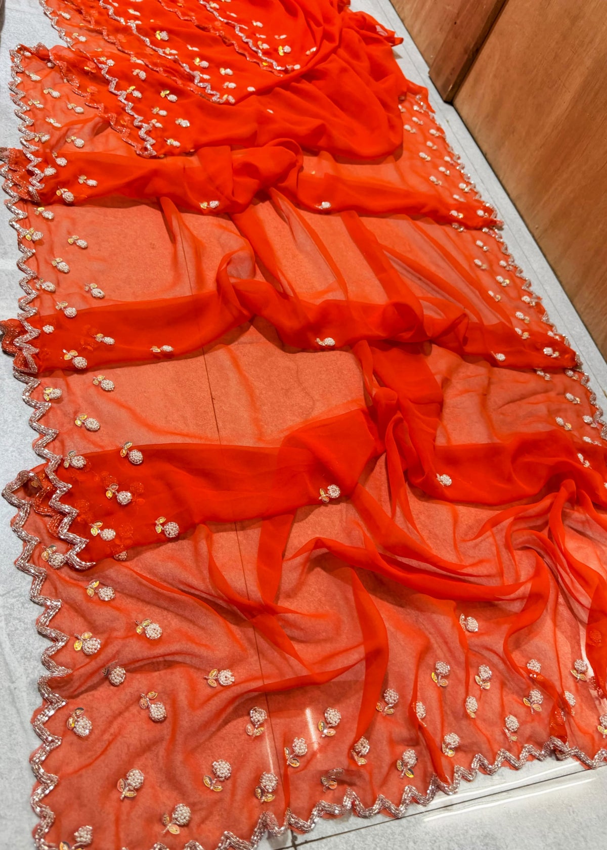 RCD-230 Orange Unstitched blouse