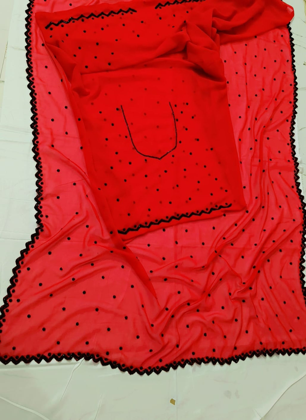 RCS -242 Red-unstiched blouse