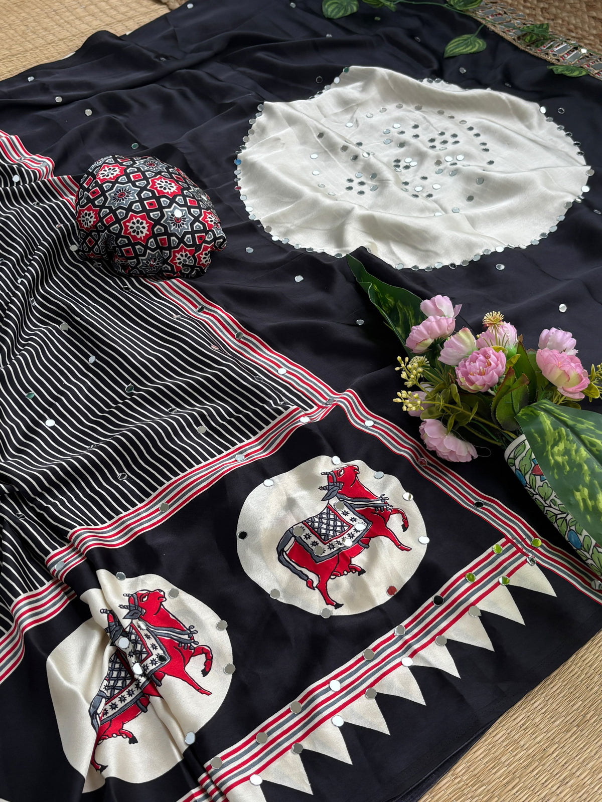 RCS-218 Black Unstitched blouse