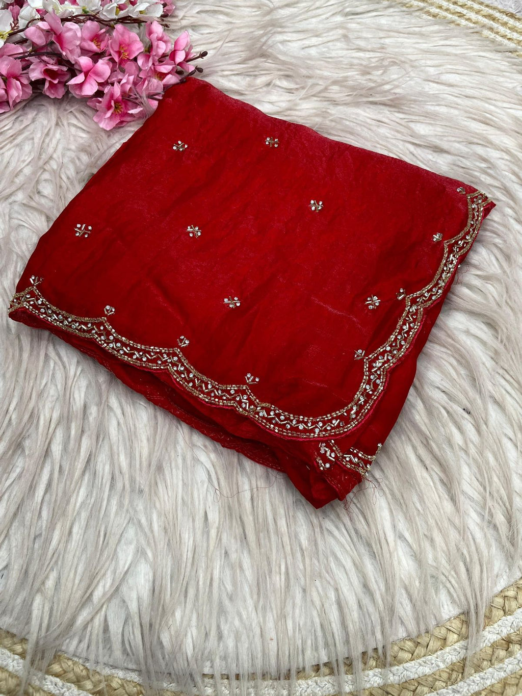 RCS-018 Red Unstitched blouse