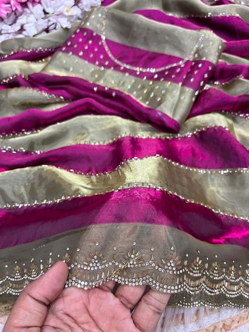 RCS -178 rani Pink with gold