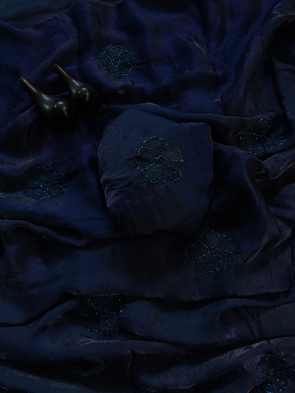 RCS-201 Navi Blue Unstitched blouse