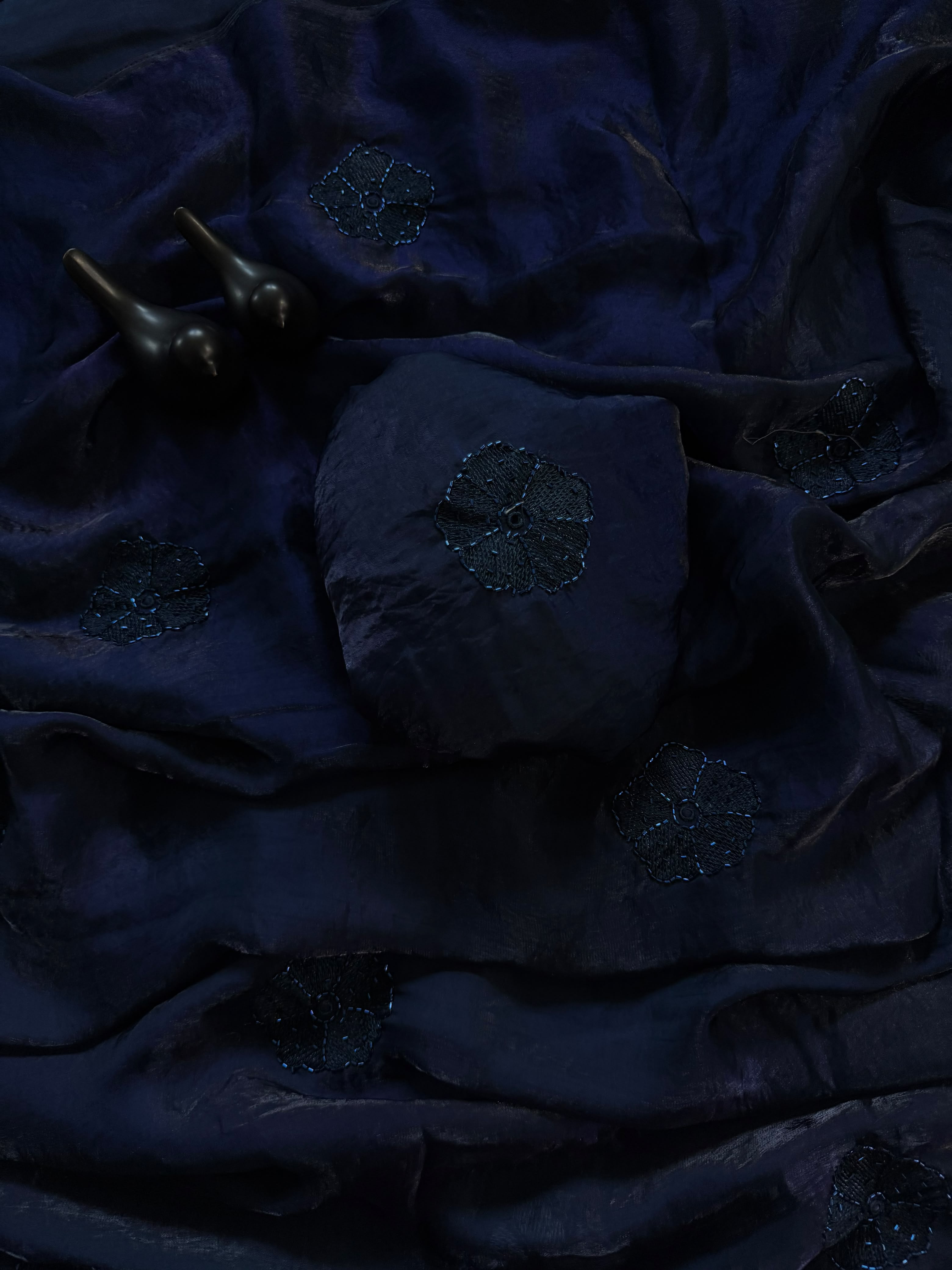 RCS-201 Navi Blue Unstitched blouse