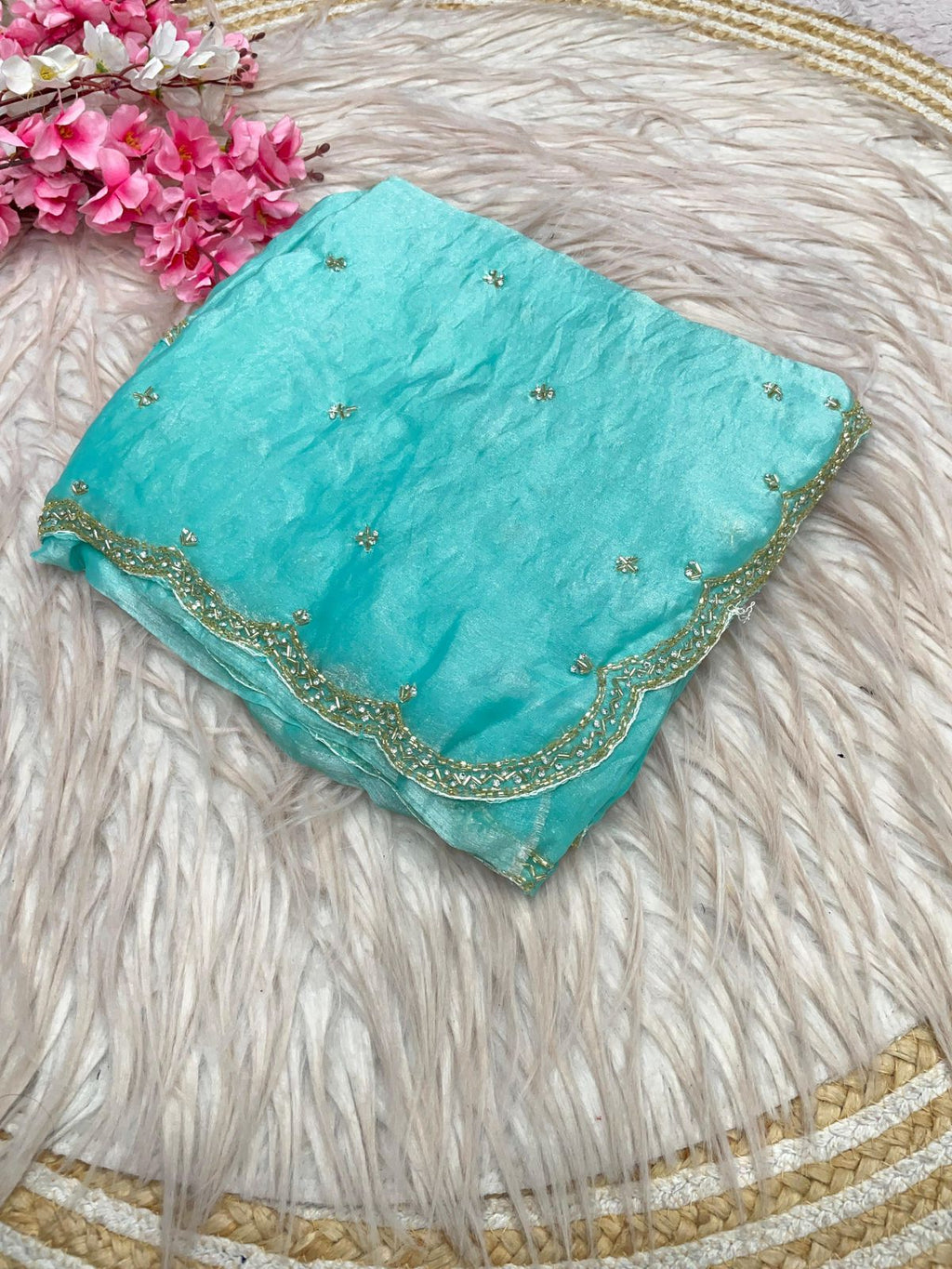 RCS-018 Sky blue Unstitched blouse
