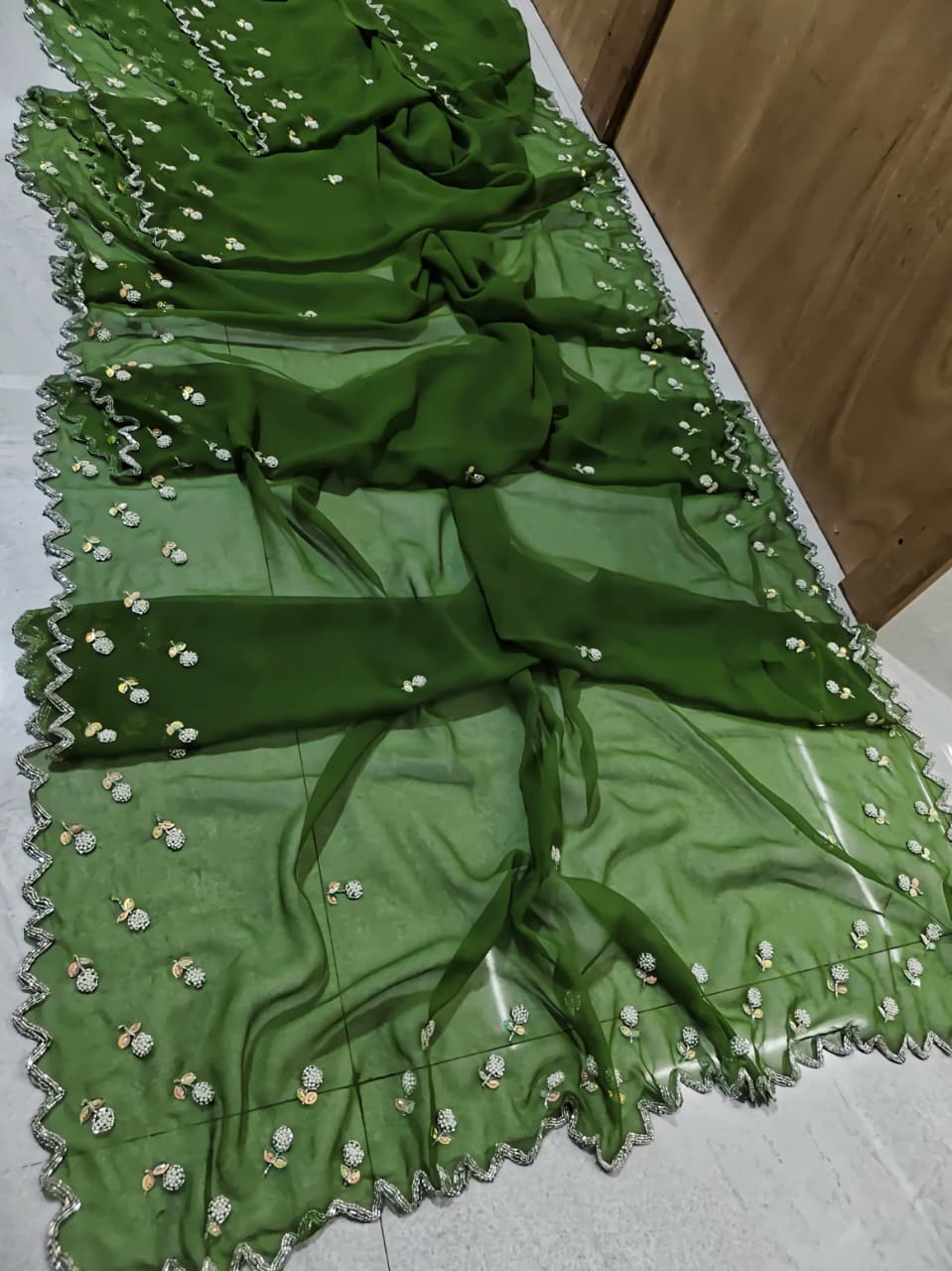 RCD-230 Green Unstitched blouse