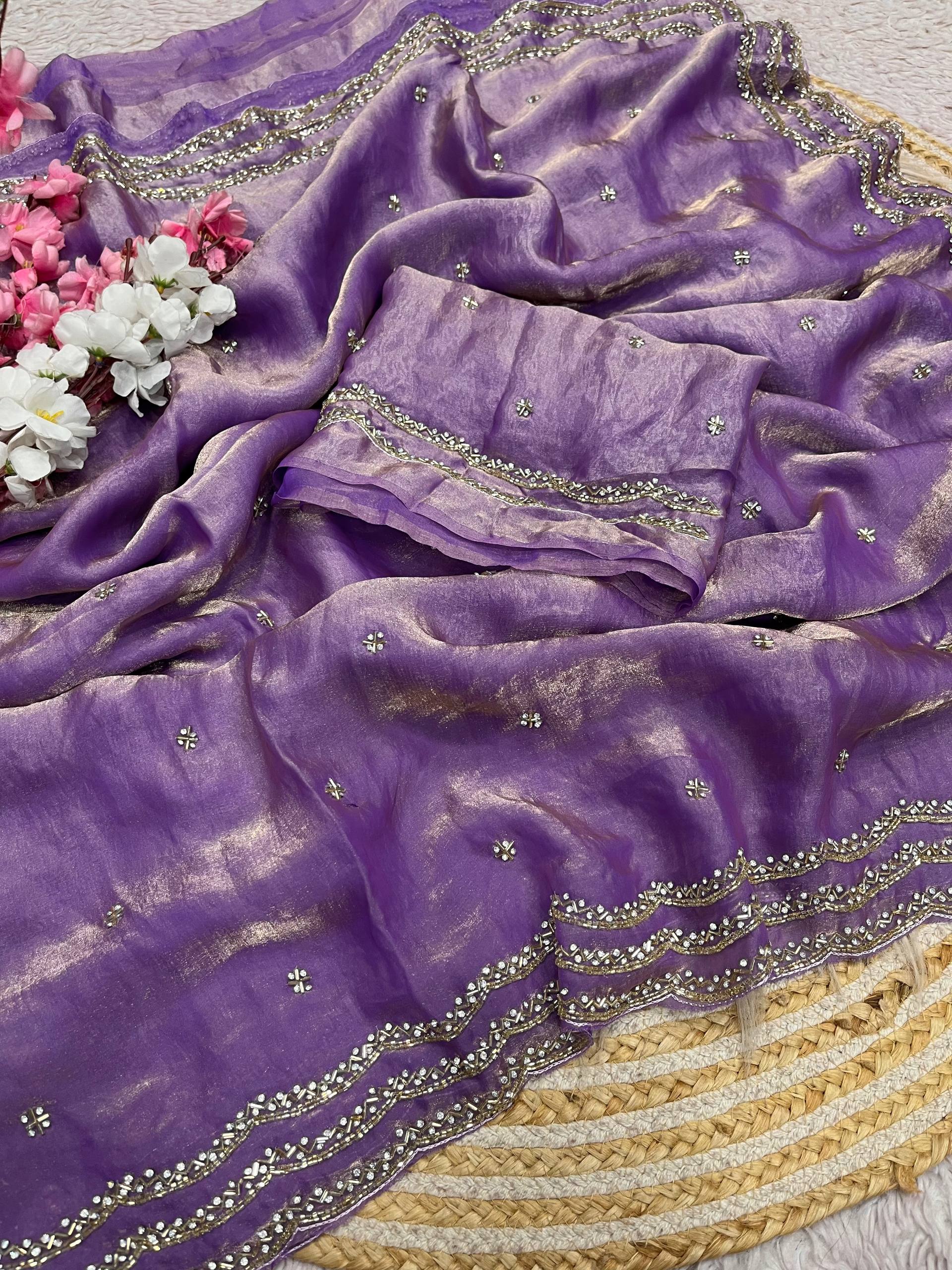 RCS-200 Lavender Unstitched blouse