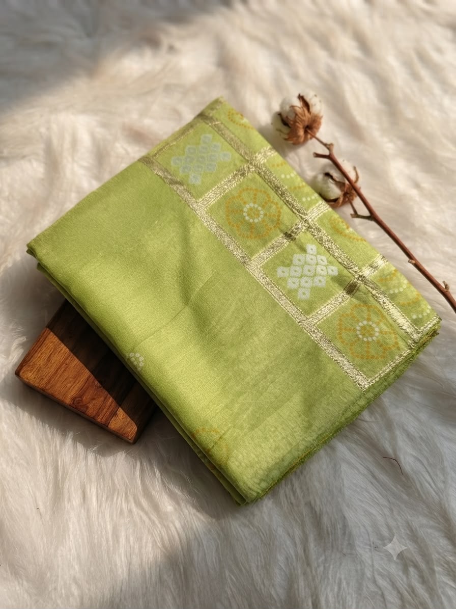RCS -182 Light green Unstitched blouse