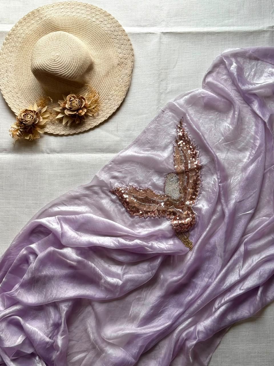 RCS -195 Lavender Unstitched blouse