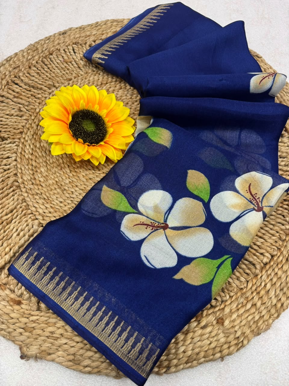 RCS-216 Navi Blue Unstitched blouse