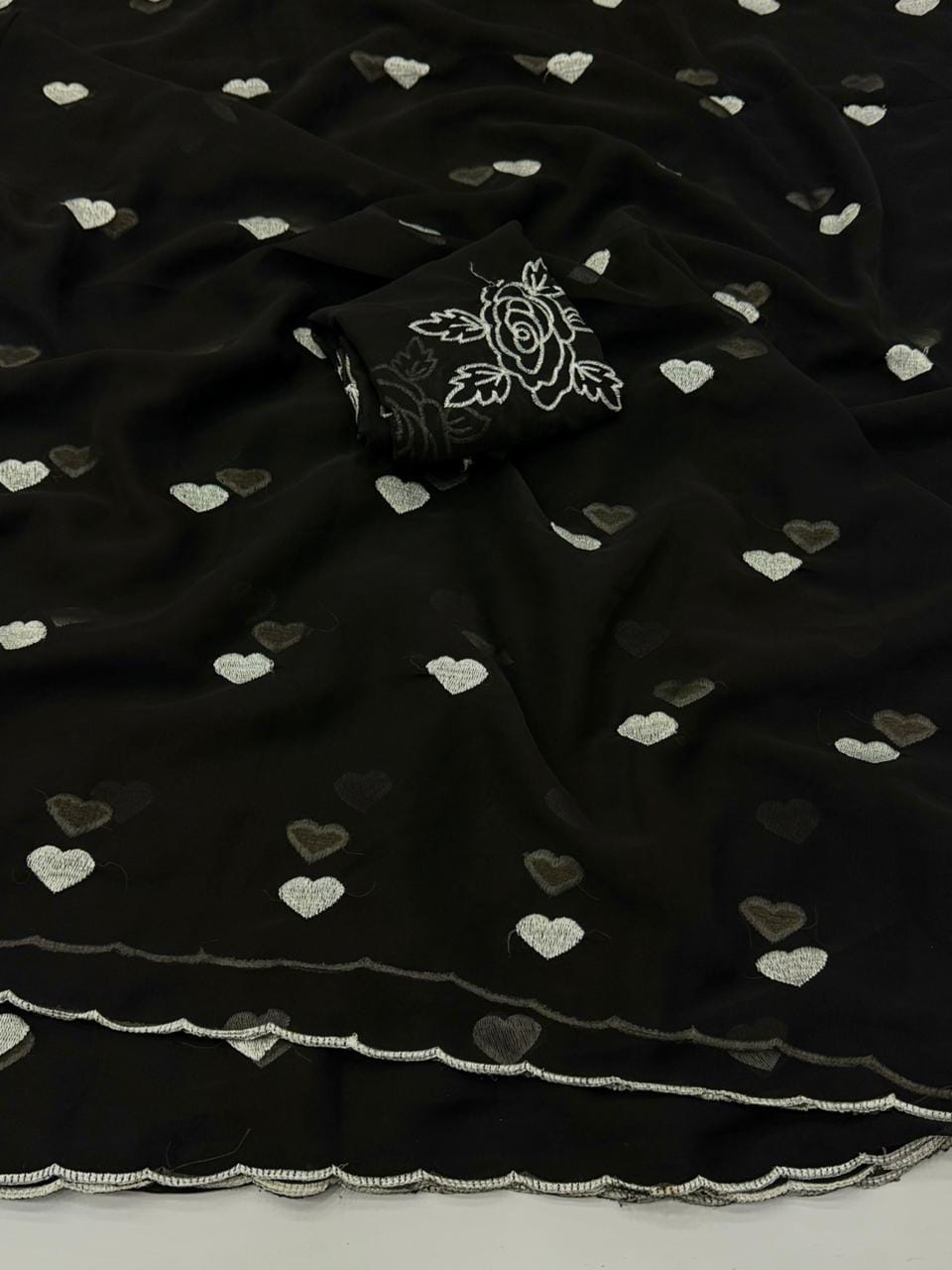 RCS-223 Black Unstitched blouse