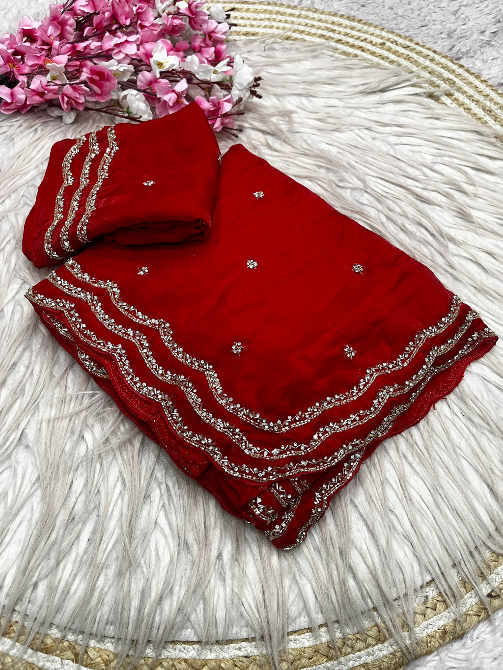 RCS-200 Red Unstitched blouse