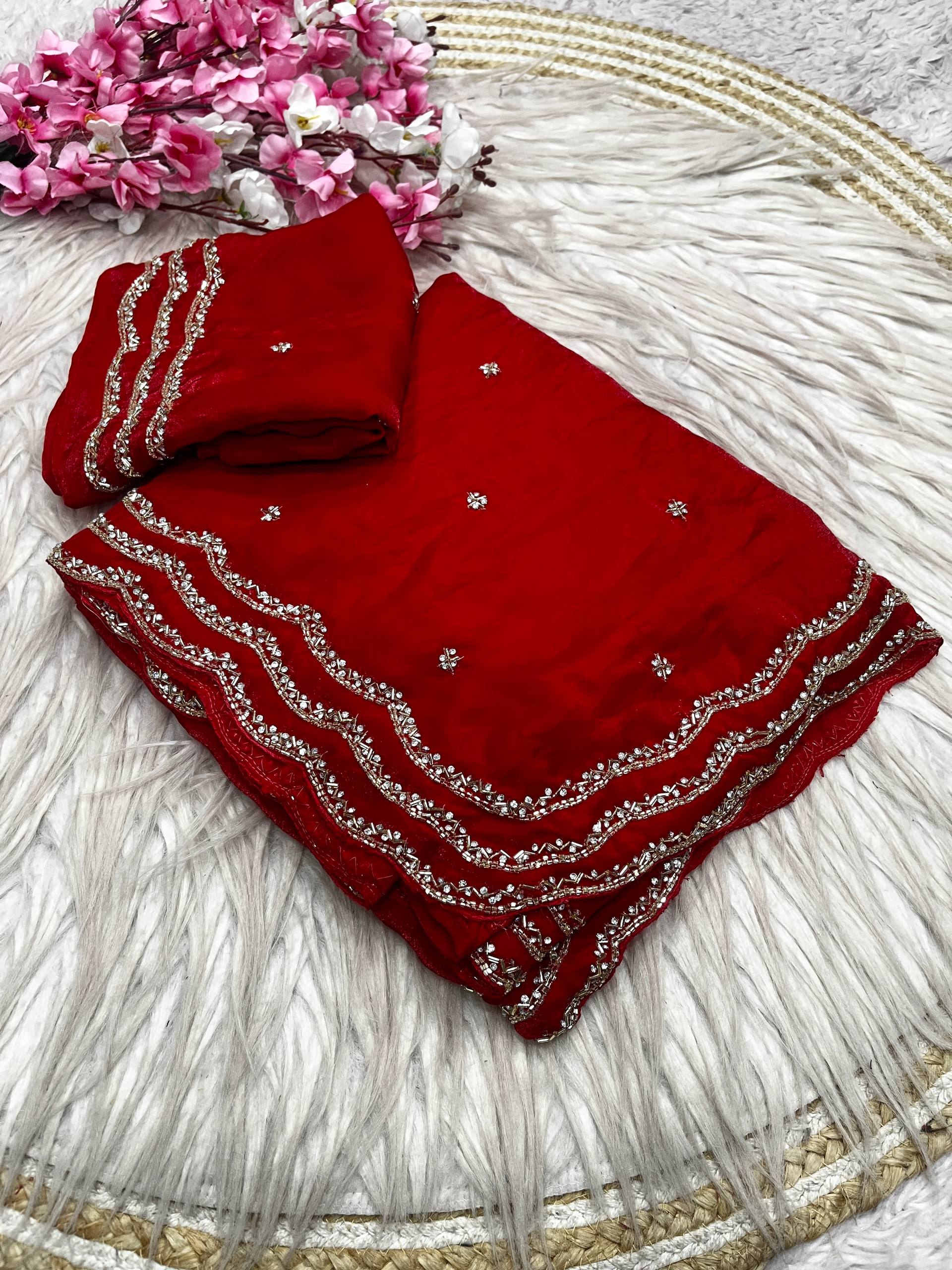 RCS-200 Red Unstitched blouse