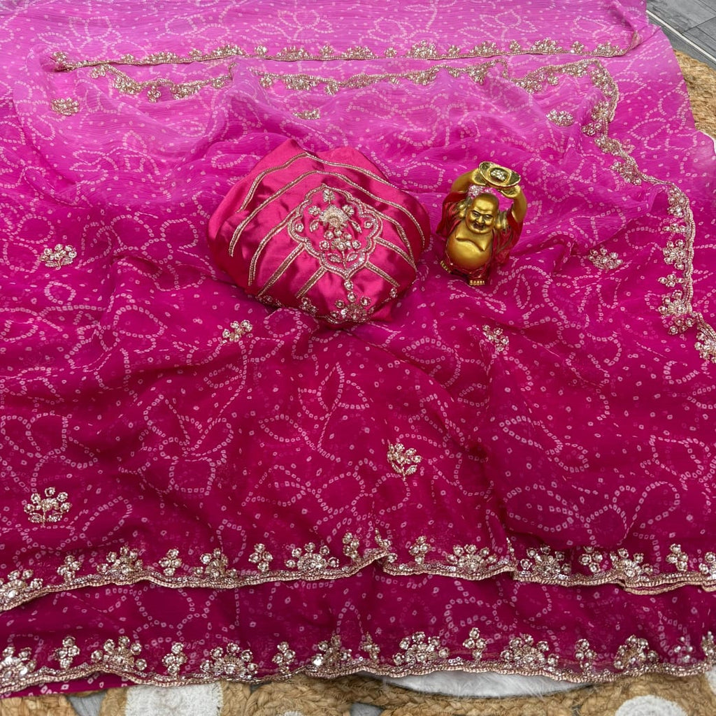 RCS -198 Pink Unstitched blouse