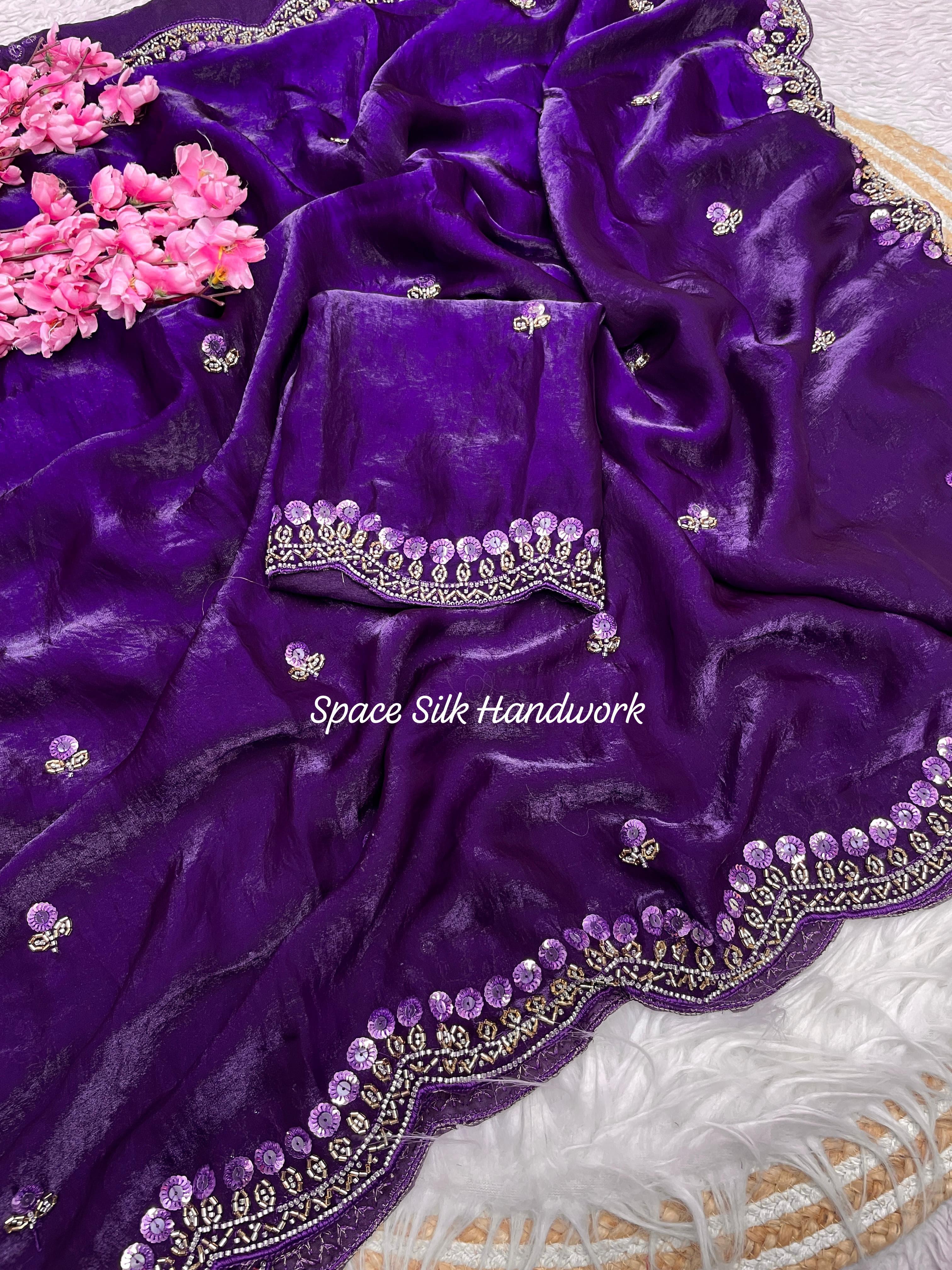 RCS-172 Violet Unstitched blouse