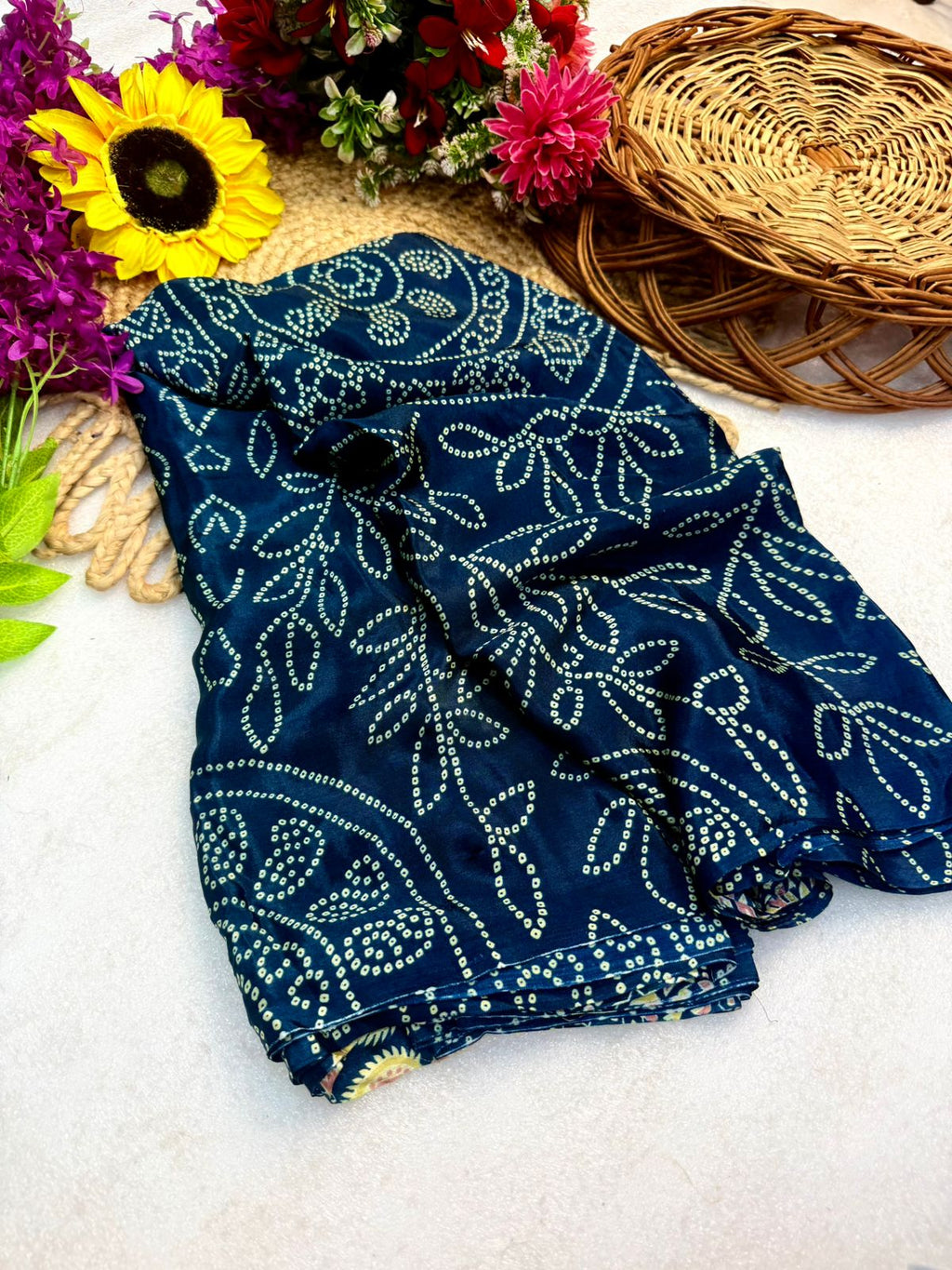 RCS-160 Peacock blue Unstitched blouse