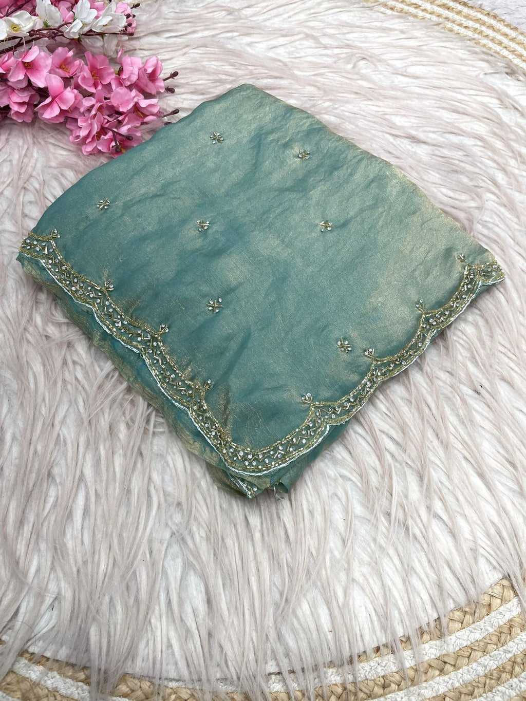 RCS-018 Dusty blue Unstitched blouse