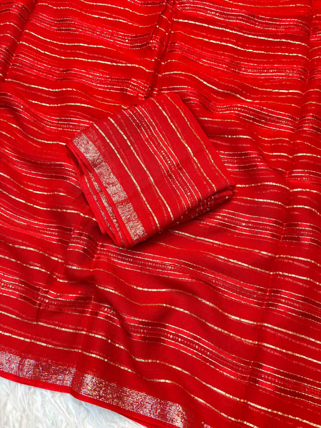 RCS-179 Red Unstitched blouse
