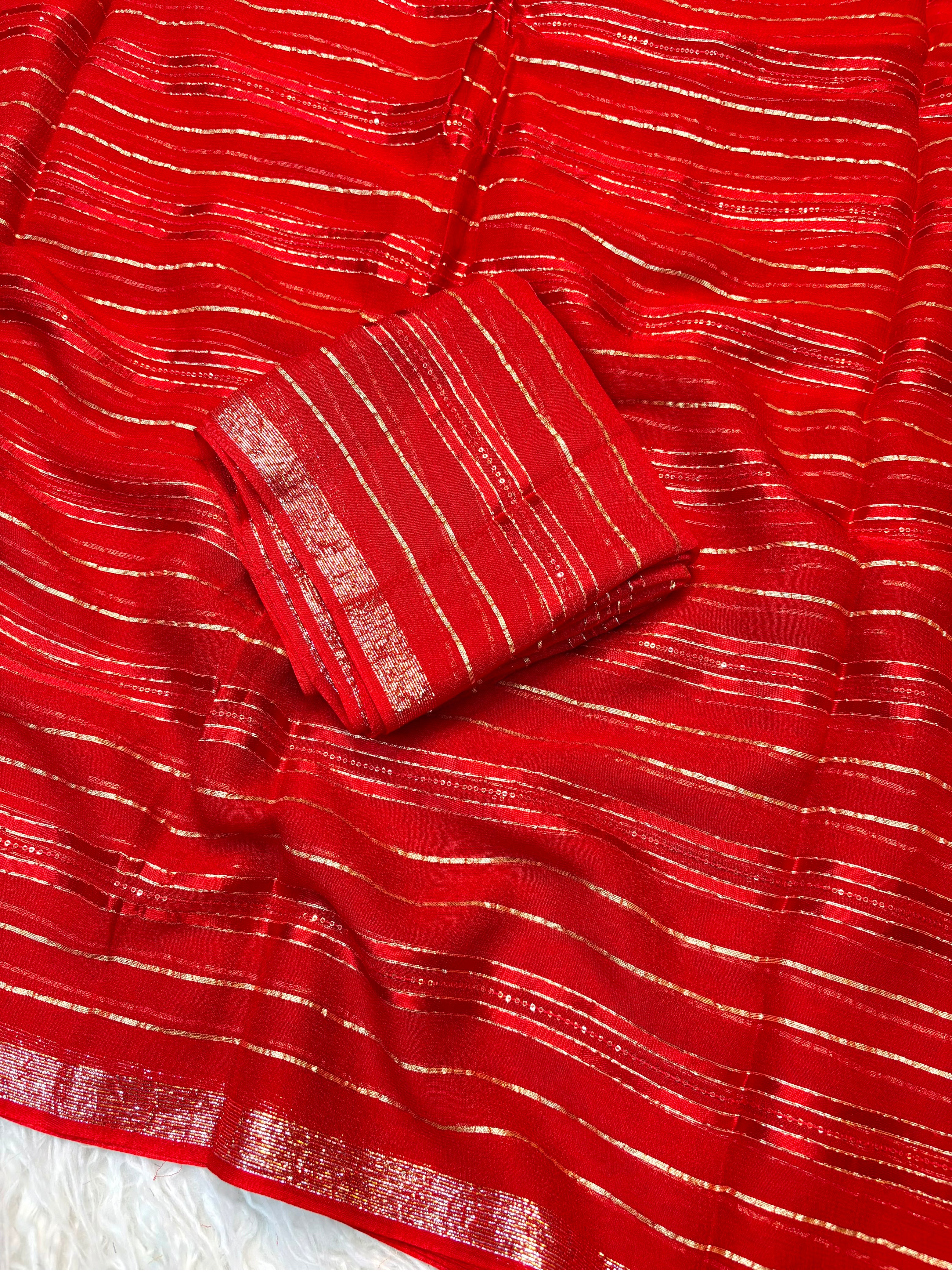 RCS-179 Red Unstitched blouse